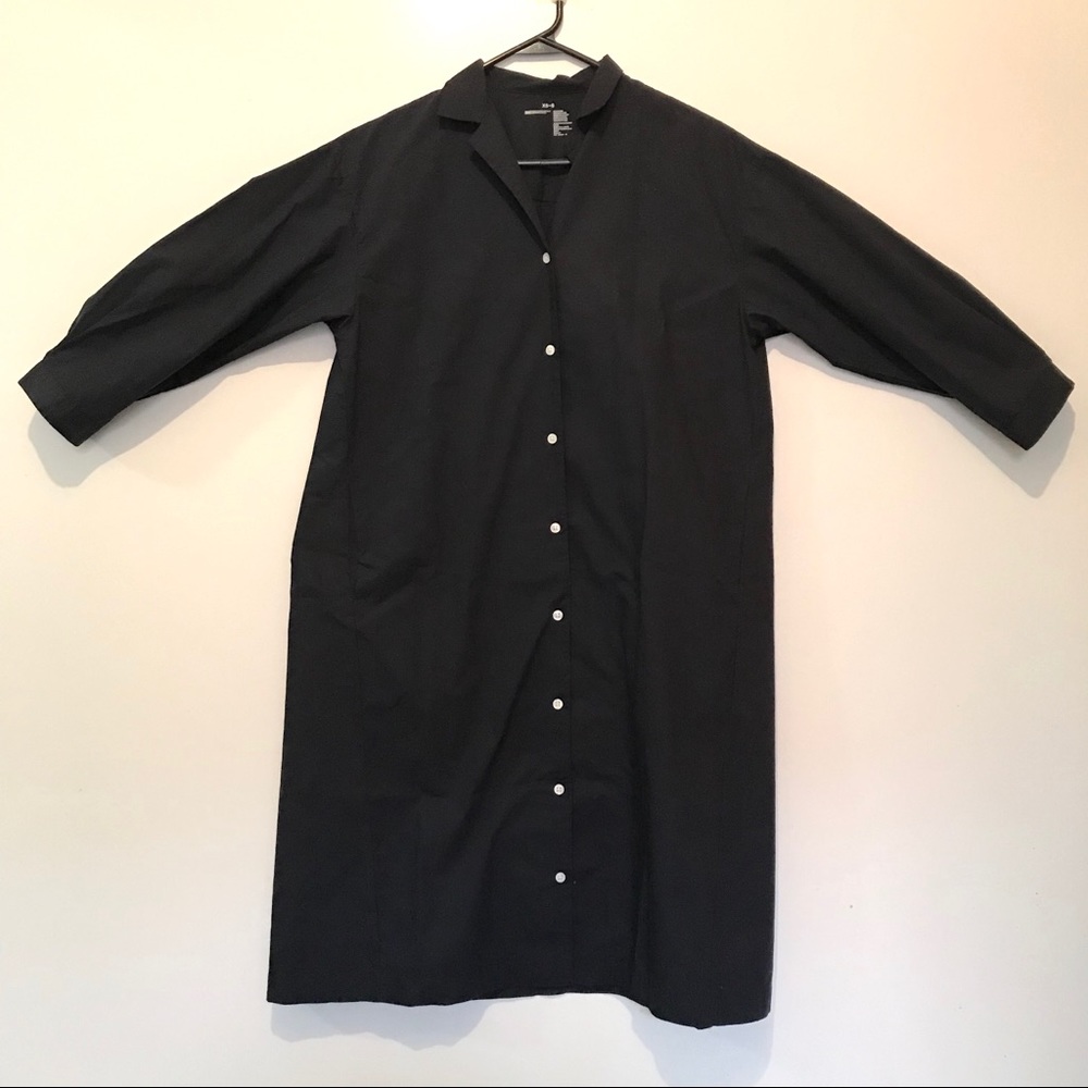 MUJI | dark navy shirt dress